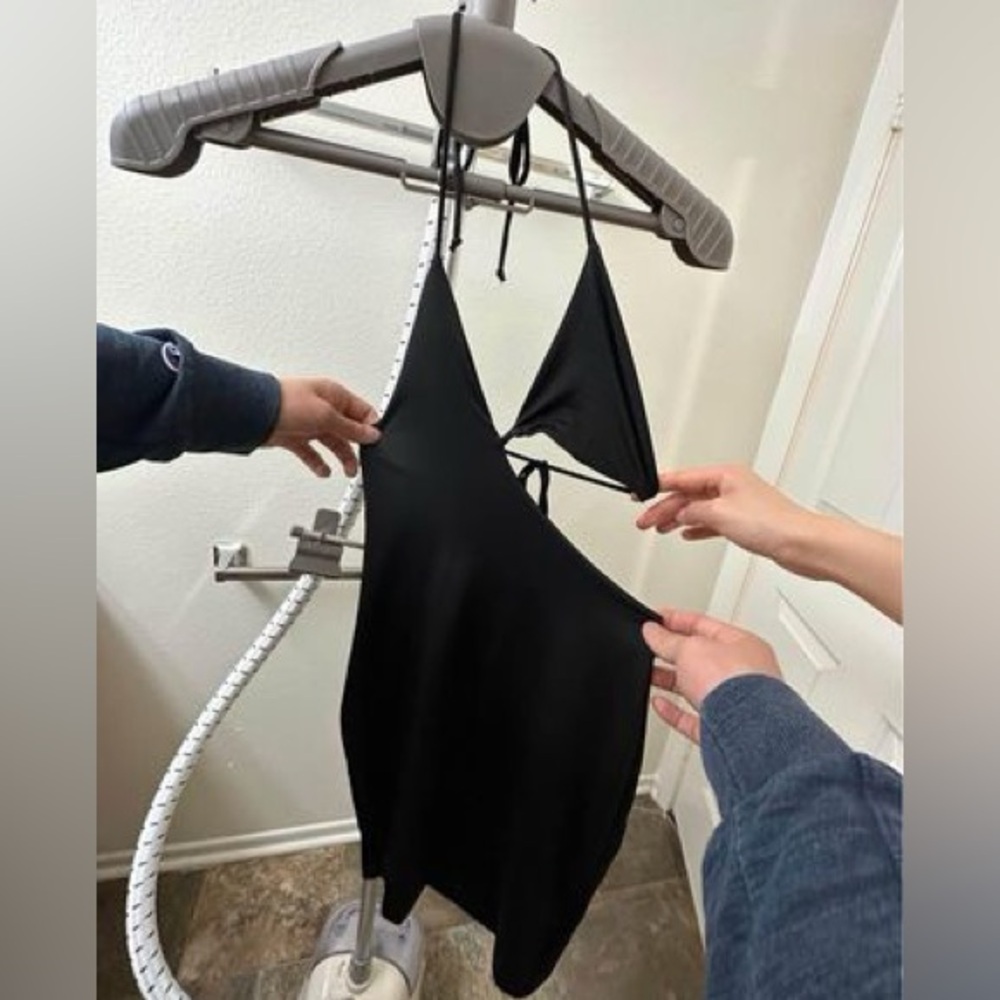 Fashion Nova Black Cutout Mini Dress